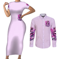 Rose Skull Couples Matching Short Sleeve Bodycon Dress and Long Sleeve Button Shirt Bitch I'm The Fucking Queen - Wonder Print Shop