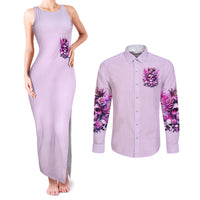 Rose Skull Couples Matching Tank Maxi Dress and Long Sleeve Button Shirt Bitch I'm The Fucking Queen - Wonder Print Shop