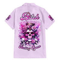 Rose Skull Family Matching Mermaid Dress and Hawaiian Shirt Bitch I'm The Fucking Queen - Wonder Print Shop