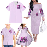 Rose Skull Family Matching Off Shoulder Long Sleeve Dress and Hawaiian Shirt Bitch I'm The Fucking Queen - Wonder Print Shop