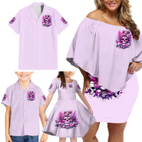 Rose Skull Family Matching Off Shoulder Short Dress and Hawaiian Shirt Bitch I'm The Fucking Queen - Wonder Print Shop