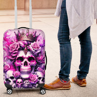 Rose Skull Luggage Cover Bitch I'm The Fucking Queen - Wonder Print Shop