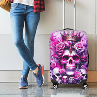 Rose Skull Luggage Cover Bitch I'm The Fucking Queen - Wonder Print Shop