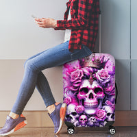 Rose Skull Luggage Cover Bitch I'm The Fucking Queen - Wonder Print Shop