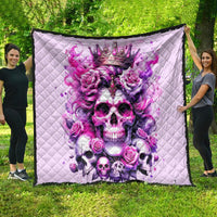 Rose Skull Quilt Bitch I'm The Fucking Queen - Wonder Print Shop