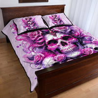 Rose Skull Quilt Bed Set Bitch I'm The Fucking Queen - Wonder Print Shop