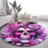 Rose Skull Round Carpet Bitch I'm The Fucking Queen