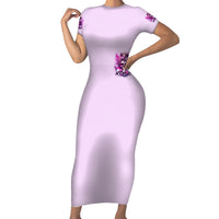 Rose Skull Short Sleeve Bodycon Dress Bitch I'm The Fucking Queen - Wonder Print Shop