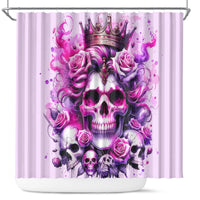 Rose Skull Shower Curtain Bitch I'm The Fucking Queen