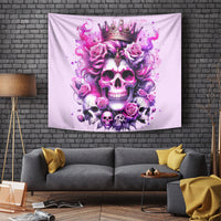 Rose Skull Tapestry Bitch I'm The Fucking Queen - Wonder Print Shop
