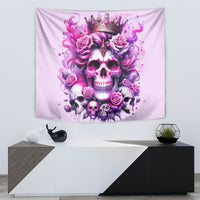 Rose Skull Tapestry Bitch I'm The Fucking Queen - Wonder Print Shop