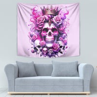 Rose Skull Tapestry Bitch I'm The Fucking Queen - Wonder Print Shop
