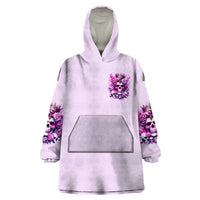 Rose Skull Wearable Blanket Hoodie Bitch I'm The Fucking Queen - Wonder Print Shop