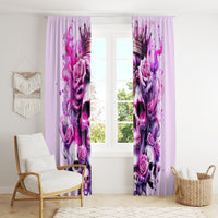 Rose Skull Window Curtain Bitch I'm The Fucking Queen - Wonder Print Shop