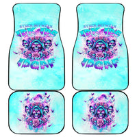 Flower Skull Angel Car Mats Stuck Between IDK IDC and IDGAF - Wonder Print Shop