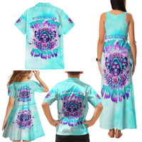 Flower Skull Angel Family Matching Tank Maxi Dress and Hawaiian Shirt Stuck Between IDK IDC and IDGAF - Wonder Print Shop