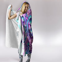 Flower Skull Angel Hooded Blanket Stuck Between IDK IDC and IDGAF