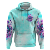 Flower Skull Angel Hoodie Stuck Between IDK IDC and IDGAF - Wonder Print Shop