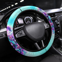 Flower Skull Angel Steering Wheel Cover Stuck Between IDK IDC and IDGAF - Wonder Print Shop