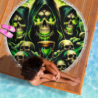 Flame Skull Beach Blanket I Have 3 Sides Quite Sweet Funny Crazy - Wonder Print Shop