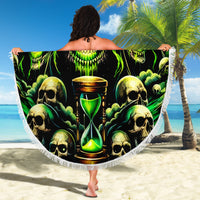 Flame Skull Beach Blanket I Have 3 Sides Quite Sweet Funny Crazy - Wonder Print Shop