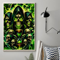 Flame Skull Canvas Wall Art I Have 3 Sides Quite Sweet Funny Crazy - Wonder Print Shop