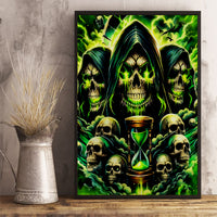 Flame Skull Canvas Wall Art I Have 3 Sides Quite Sweet Funny Crazy - Wonder Print Shop