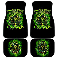 Flame Skull Car Mats I Have 3 Sides Quite Sweet Funny Crazy - Wonder Print Shop