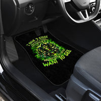 Flame Skull Car Mats I Have 3 Sides Quite Sweet Funny Crazy - Wonder Print Shop