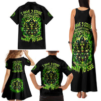 Flame Skull Family Matching Tank Maxi Dress and Hawaiian Shirt I Have 3 Sides Quite Sweet Funny Crazy - Wonder Print Shop