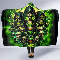 Flame Skull Hooded Blanket I Have 3 Sides Quite Sweet Funny Crazy