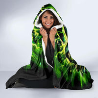 Flame Skull Hooded Blanket I Have 3 Sides Quite Sweet Funny Crazy
