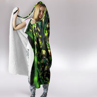 Flame Skull Hooded Blanket I Have 3 Sides Quite Sweet Funny Crazy