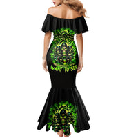 Flame Skull Mermaid Dress I Have 3 Sides Quite Sweet Funny Crazy - Wonder Print Shop