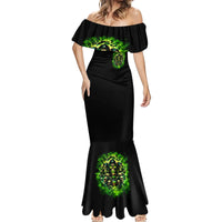 Flame Skull Mermaid Dress I Have 3 Sides Quite Sweet Funny Crazy - Wonder Print Shop
