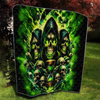 Flame Skull Quilt I Have 3 Sides Quite Sweet Funny Crazy - Wonder Print Shop