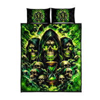 Flame Skull Quilt Bed Set I Have 3 Sides Quite Sweet Funny Crazy - Wonder Print Shop