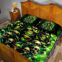 Flame Skull Quilt Bed Set I Have 3 Sides Quite Sweet Funny Crazy - Wonder Print Shop