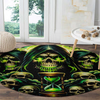 Flame Skull Round Carpet I Have 3 Sides Quite Sweet Funny Crazy