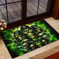 Flame Skull Rubber Doormat I Have 3 Sides Quite Sweet Funny Crazy - Wonder Print Shop