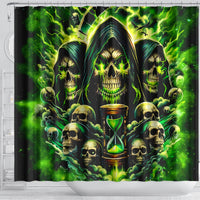 Flame Skull Shower Curtain I Have 3 Sides Quite Sweet Funny Crazy