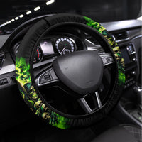 Flame Skull Steering Wheel Cover I Have 3 Sides Quite Sweet Funny Crazy - Wonder Print Shop