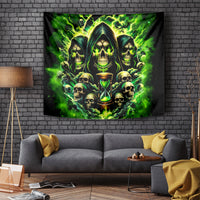 Flame Skull Tapestry I Have 3 Sides Quite Sweet Funny Crazy - Wonder Print Shop