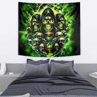 Flame Skull Tapestry I Have 3 Sides Quite Sweet Funny Crazy - Wonder Print Shop