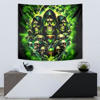 Flame Skull Tapestry I Have 3 Sides Quite Sweet Funny Crazy - Wonder Print Shop