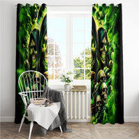 Flame Skull Window Curtain I Have 3 Sides Quite Sweet Funny Crazy - Wonder Print Shop
