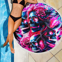 Flame Skull Beach Blanket The Good Girl In Me Got Tired Of The Bullshit - Wonder Print Shop