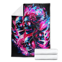 Flame Skull Blanket The Good Girl In Me Got Tired Of The Bullshit