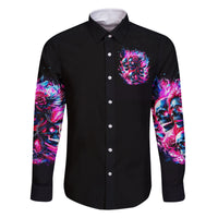 Flame Skull Family Matching Mermaid Dress and Hawaiian Shirt The Good Girl In Me Got Tired Of The Bullshit - Wonder Print Shop