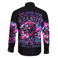 Flame Skull Family Matching Summer Maxi Dress and Hawaiian Shirt The Good Girl In Me Got Tired Of The Bullshit - Wonder Print Shop